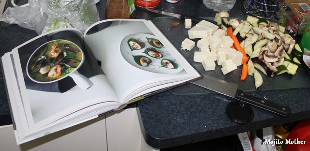 White miso green curry with tofu