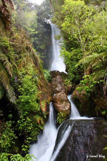 Buried village waterfall