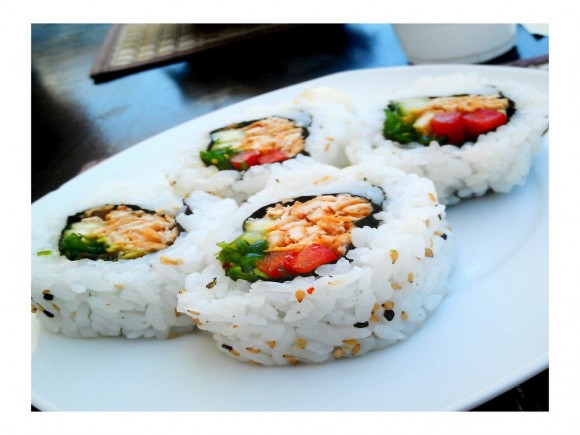 inside out sushi rolls