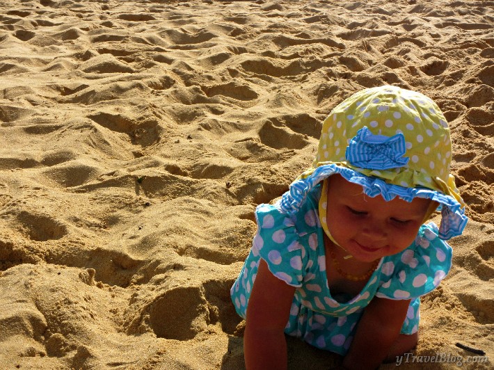 Savannah's first beach experience