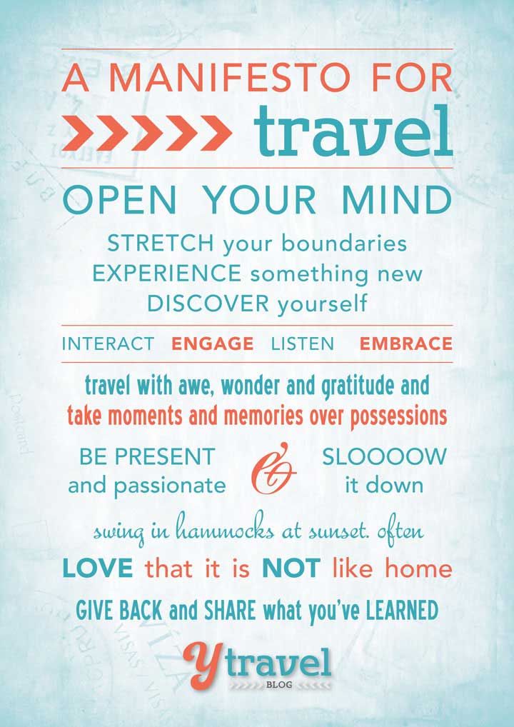 A travel manifesto
