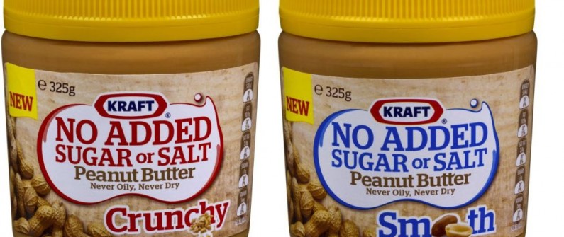 Kraft no added sugar or salt peanut butter