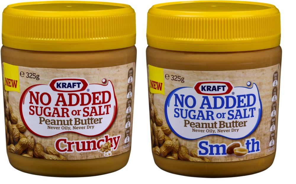 Kraft no added sugar or salt peanut butter